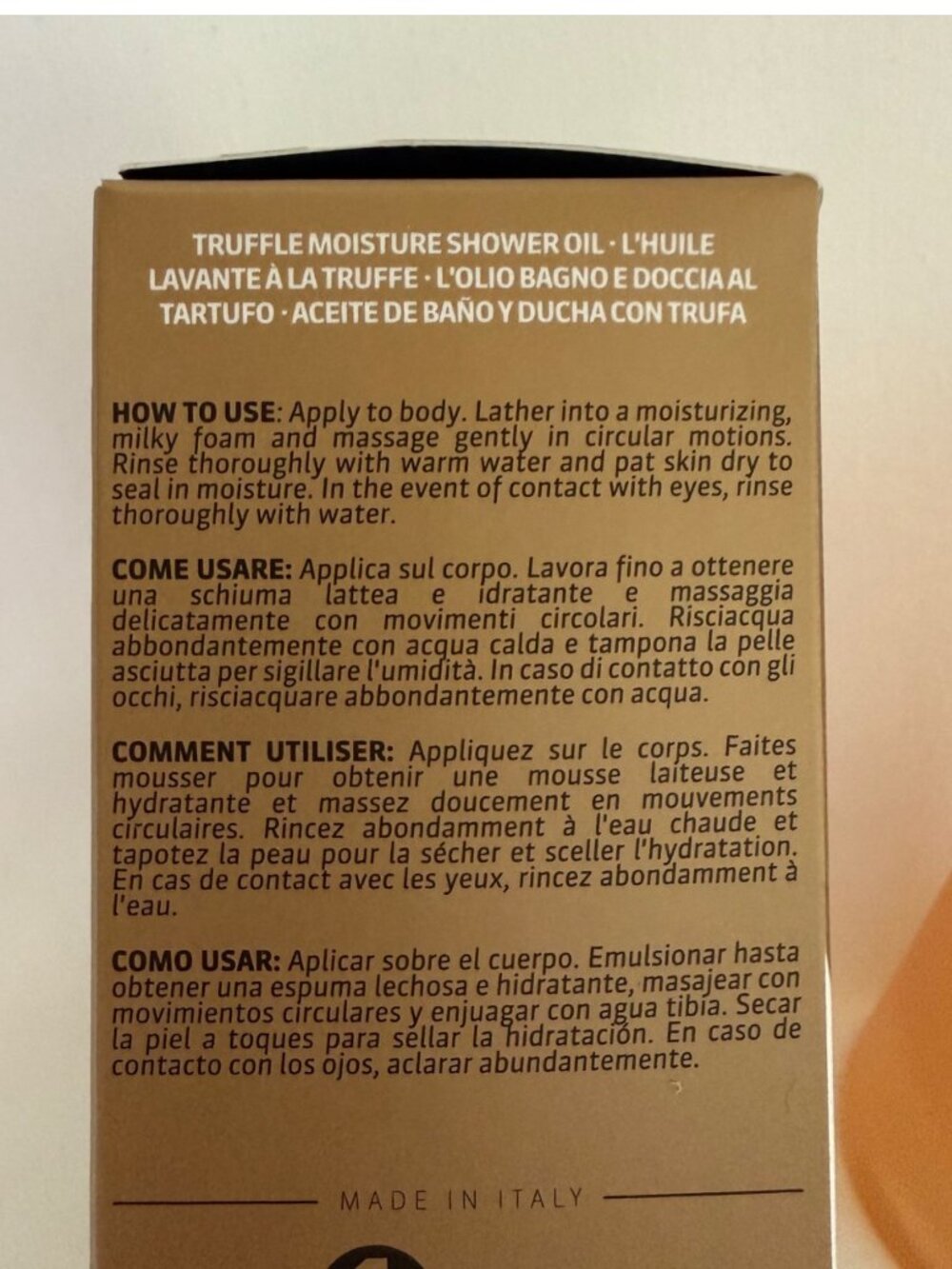 SKIN&CO Truffle Therapy Divine Nectar Shower Oil 250 ML 8.4 Fl Oz Hydrating Body - Picture 8 of 12